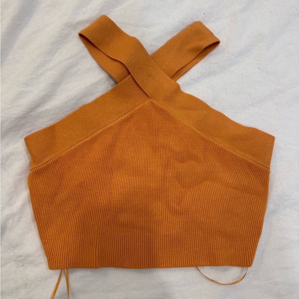 NWT House of Harlow orange cross tank size s